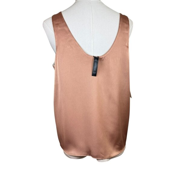 Express NWT Reversible Satin Tank Top Size M Blush Pink & Beige Champagne Cami - Picture 3 of 7